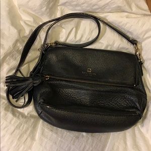 Black Leather Kate Spade Convertible Crossbody